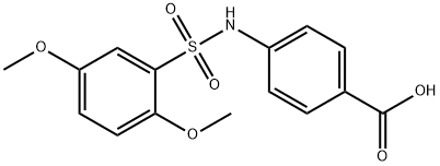 4-{[(2,5-dimethoxyphenyl)sulfonyl]amino}benzoic acid Struktur