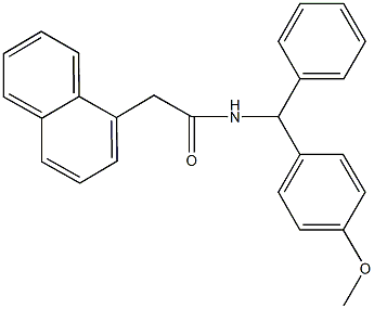 N-[(4-methoxyphenyl)(phenyl)methyl]-2-(1-naphthyl)acetamide Struktur