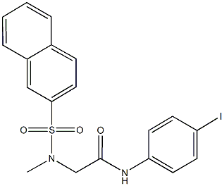 N-(4-iodophenyl)-2-[methyl(2-naphthylsulfonyl)amino]acetamide Struktur