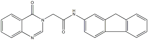 N-(9H-fluoren-2-yl)-2-(4-oxo-3(4H)-quinazolinyl)acetamide Struktur