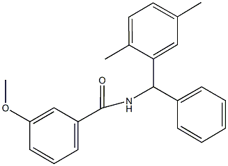 N-[(2,5-dimethylphenyl)(phenyl)methyl]-3-methoxybenzamide Struktur