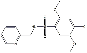 4-chloro-2,5-dimethoxy-N-(2-pyridinylmethyl)benzenesulfonamide Struktur