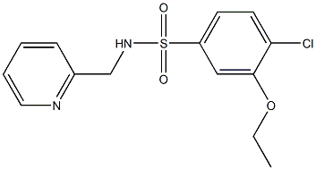 4-chloro-3-ethoxy-N-(2-pyridinylmethyl)benzenesulfonamide Struktur