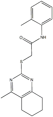 N-(2-methylphenyl)-2-[(4-methyl-5,6,7,8-tetrahydro-2-quinazolinyl)sulfanyl]acetamide Struktur