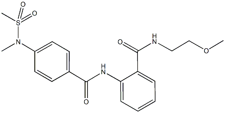 N-(2-methoxyethyl)-2-({4-[methyl(methylsulfonyl)amino]benzoyl}amino)benzamide Struktur