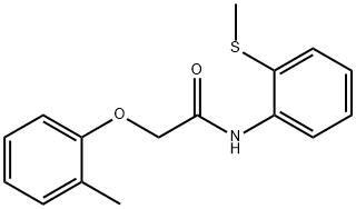 2-(2-methylphenoxy)-N-[2-(methylsulfanyl)phenyl]acetamide Struktur