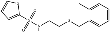 N-{2-[(2-methylbenzyl)sulfanyl]ethyl}-2-thiophenesulfonamide Struktur