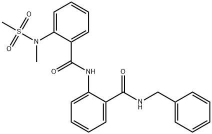 N-{2-[(benzylamino)carbonyl]phenyl}-2-[methyl(methylsulfonyl)amino]benzamide Struktur