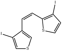 3-iodo-2-[2-(4-iodo-3-thienyl)vinyl]thiophene Struktur