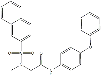 2-[methyl(2-naphthylsulfonyl)amino]-N-(4-phenoxyphenyl)acetamide Struktur