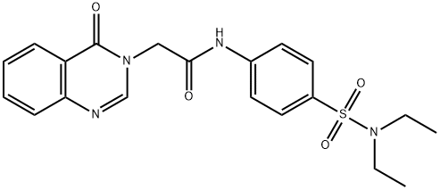 N-{4-[(diethylamino)sulfonyl]phenyl}-2-(4-oxo-3(4H)-quinazolinyl)acetamide Struktur