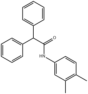 N-(3,4-dimethylphenyl)-2,2-diphenylacetamide Struktur