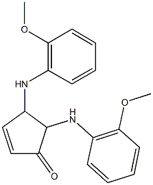 4,5-bis(2-methoxyanilino)-2-cyclopenten-1-one Struktur