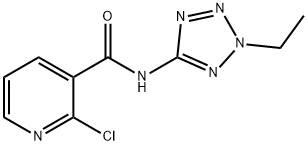 2-chloro-N-(2-ethyl-2H-tetraazol-5-yl)nicotinamide Struktur