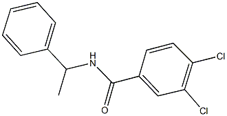 3,4-dichloro-N-(1-phenylethyl)benzamide Struktur