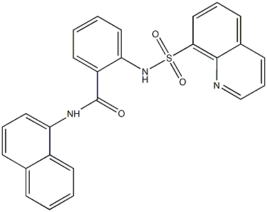 N-(1-naphthyl)-2-[(8-quinolinylsulfonyl)amino]benzamide Struktur