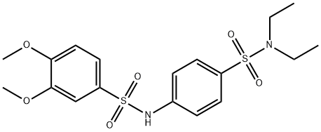 N-{4-[(diethylamino)sulfonyl]phenyl}-3,4-dimethoxybenzenesulfonamide Struktur