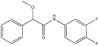 N-(3,4-difluorophenyl)-2-methoxy-2-phenylacetamide Struktur