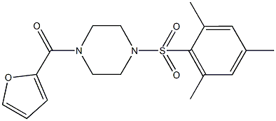 1-(2-furoyl)-4-(mesitylsulfonyl)piperazine Struktur