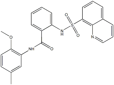 N-(2-methoxy-5-methylphenyl)-2-[(8-quinolinylsulfonyl)amino]benzamide Struktur