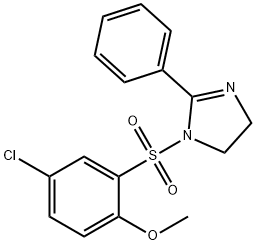 1-[(5-chloro-2-methoxyphenyl)sulfonyl]-2-phenyl-4,5-dihydro-1H-imidazole Struktur