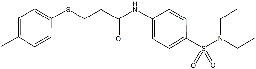 N-{4-[(diethylamino)sulfonyl]phenyl}-3-[(4-methylphenyl)sulfanyl]propanamide Struktur