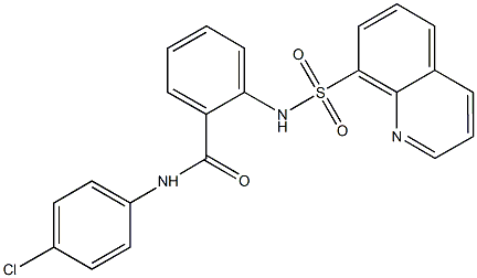 N-(4-chlorophenyl)-2-[(8-quinolinylsulfonyl)amino]benzamide Struktur