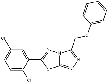 [6-(2,5-dichlorophenyl)[1,2,4]triazolo[3,4-b][1,3,4]thiadiazol-3-yl]methyl phenyl ether Struktur