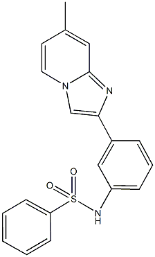 N-[3-(7-methylimidazo[1,2-a]pyridin-2-yl)phenyl]benzenesulfonamide Struktur