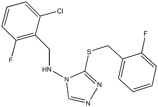 N-(2-chloro-6-fluorobenzyl)-N-{3-[(2-fluorobenzyl)sulfanyl]-4H-1,2,4-triazol-4-yl}amine Struktur