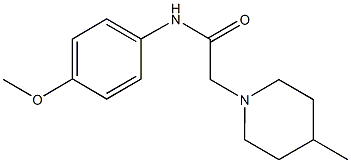 N-(4-methoxyphenyl)-2-(4-methyl-1-piperidinyl)acetamide Struktur