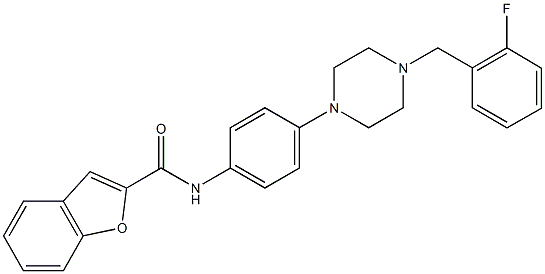 N-{4-[4-(2-fluorobenzyl)-1-piperazinyl]phenyl}-1-benzofuran-2-carboxamide Struktur