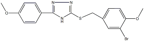 3-[(3-bromo-4-methoxybenzyl)sulfanyl]-5-(4-methoxyphenyl)-4H-1,2,4-triazole Struktur