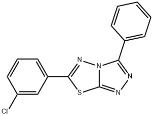 6-(3-chlorophenyl)-3-phenyl[1,2,4]triazolo[3,4-b][1,3,4]thiadiazole Struktur