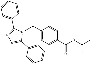 isopropyl 4-[(3,5-diphenyl-4H-1,2,4-triazol-4-yl)methyl]benzoate Struktur