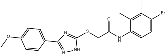 N-(4-bromo-2,3-dimethylphenyl)-2-{[5-(4-methoxyphenyl)-4H-1,2,4-triazol-3-yl]sulfanyl}acetamide Struktur