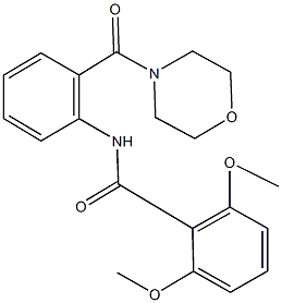 2,6-dimethoxy-N-[2-(4-morpholinylcarbonyl)phenyl]benzamide Struktur