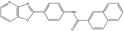 N-(4-[1,3]oxazolo[4,5-b]pyridin-2-ylphenyl)-2-naphthamide Struktur