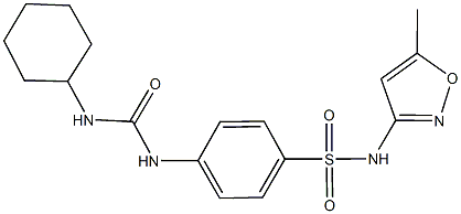 4-{[(cyclohexylamino)carbonyl]amino}-N-(5-methyl-3-isoxazolyl)benzenesulfonamide Struktur