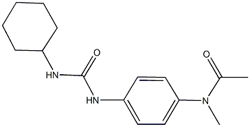 N-(4-{[(cyclohexylamino)carbonyl]amino}phenyl)-N-methylacetamide Struktur