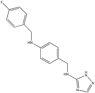 N-(4-fluorobenzyl)-N-{4-[(1H-1,2,4-triazol-5-ylamino)methyl]phenyl}amine Struktur