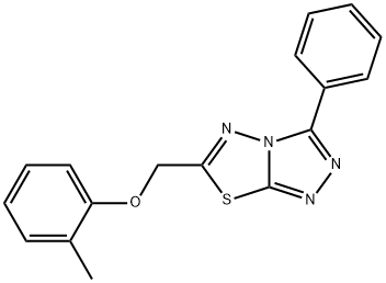 6-[(2-methylphenoxy)methyl]-3-phenyl[1,2,4]triazolo[3,4-b][1,3,4]thiadiazole Struktur