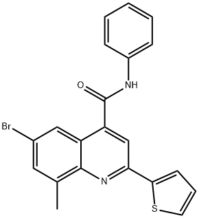 6-bromo-8-methyl-N-phenyl-2-(2-thienyl)-4-quinolinecarboxamide Struktur