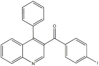 (4-iodophenyl)(4-phenyl-3-quinolinyl)methanone Struktur