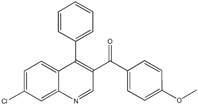 (7-chloro-4-phenyl-3-quinolinyl)(4-methoxyphenyl)methanone Struktur