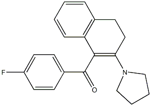 (4-fluorophenyl)[2-(1-pyrrolidinyl)-3,4-dihydro-1-naphthalenyl]methanone Struktur