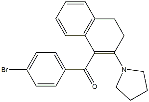 (4-bromophenyl)[2-(1-pyrrolidinyl)-3,4-dihydro-1-naphthalenyl]methanone Struktur