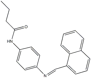 N-{4-[(1-naphthylmethylene)amino]phenyl}butanamide Struktur