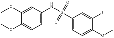 N-(3,4-dimethoxyphenyl)-3-iodo-4-methoxybenzenesulfonamide Struktur