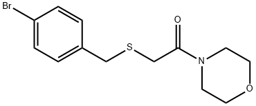 4-bromobenzyl 2-(4-morpholinyl)-2-oxoethyl sulfide Struktur